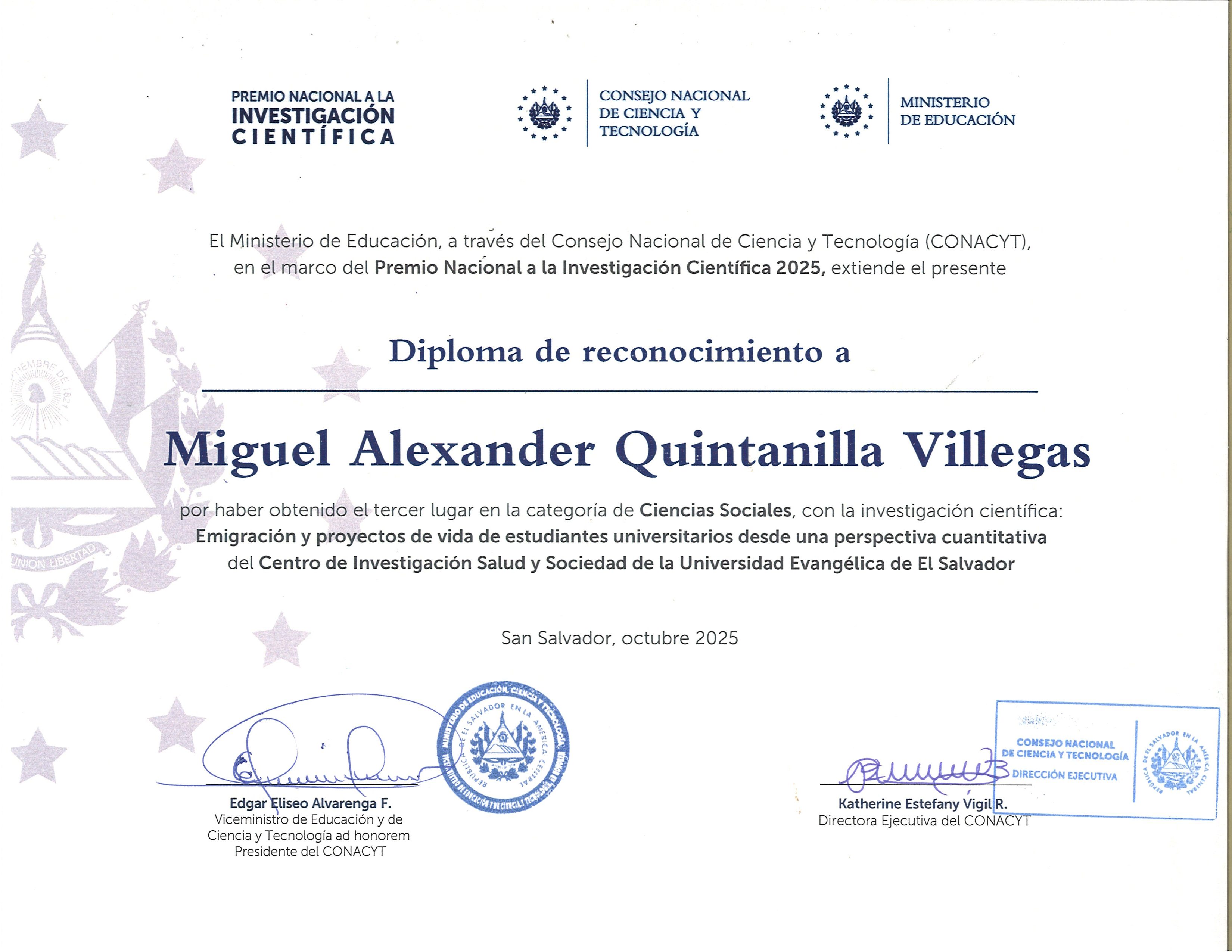 68e7be4f470229.20003123Diploma Miguel Quintanilla CONACYT